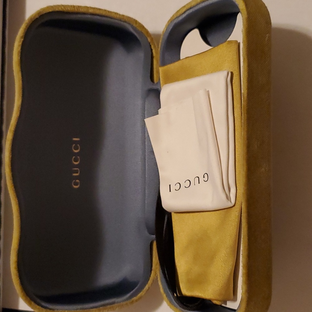Gucci Havana Brown/Gold and Yellow Womens Sunglasses - NWT - Picture 12 of 13